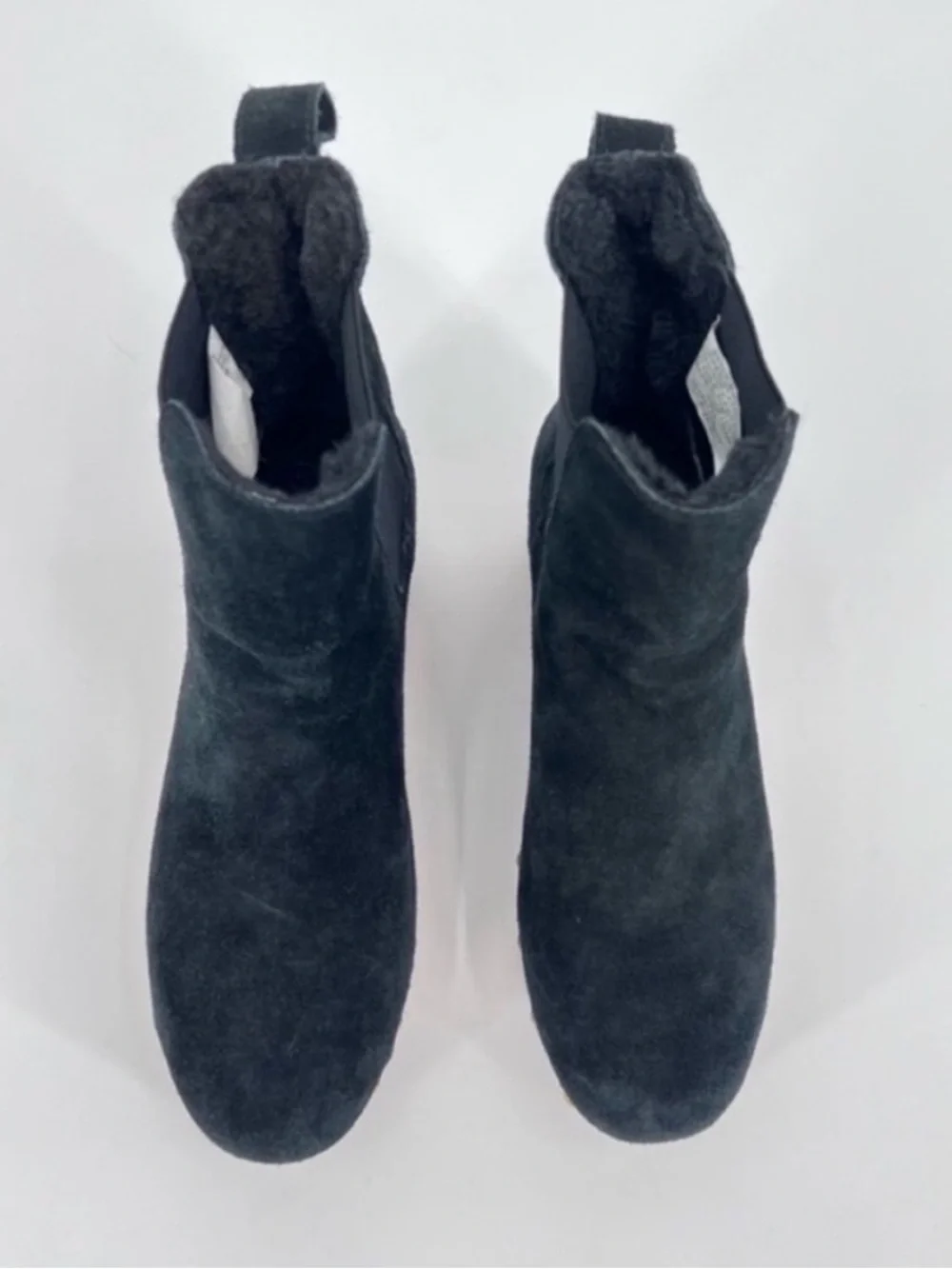 J. Crew Suede Ankle Boots Women’s 6 Black Studded Clog Heel Chelsea Booties